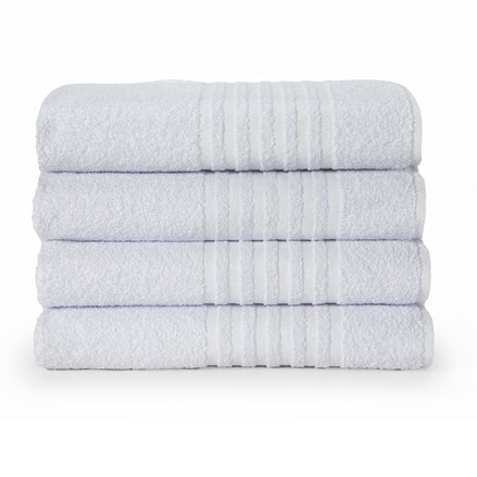 Luxor Professional Bath Towel White 55.1 x 28.3 in – 450 GSM Cotton Blend for Hospitality