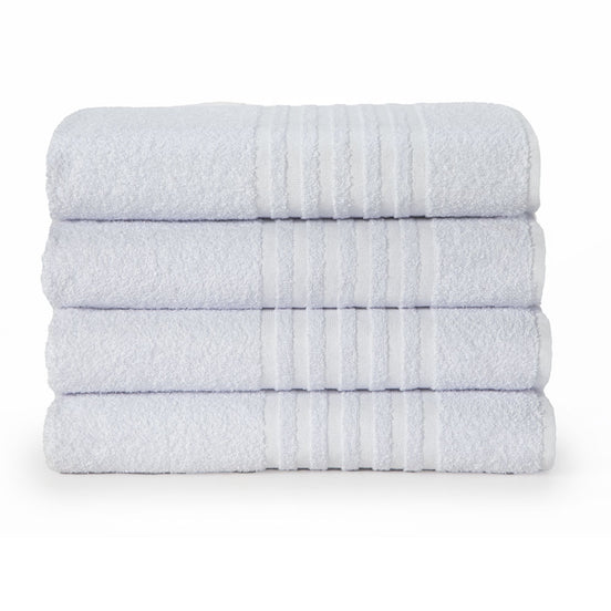 Luxor Professional Bath Towel White 55.1 x 28.3 in – 450 GSM Cotton Blend for Hospitality