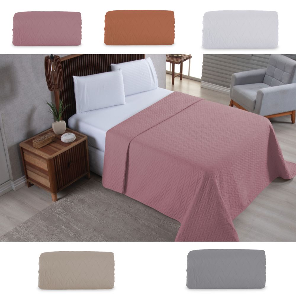 Cobre Leito Queen Requinte Dupla Face Microfibra Matelado