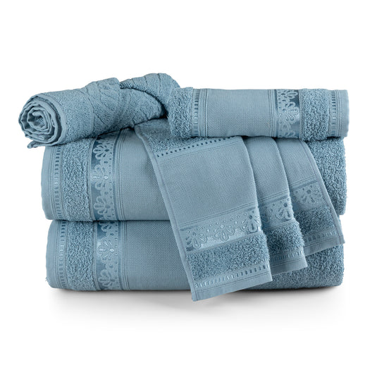 5-Piece Cotton Towel Set Atelier – Embroidery Ready Bath, Hand & Bath Mat 400 GSM