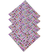 Guardanapos de Pano de Algodão Rosa Páscoa Charlo Coelhinho da Páscoa Delícia Alegria 38x38cm
