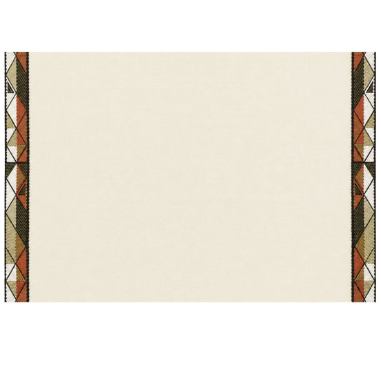 Charlo’s Set of 4 Rectangular Placemats Africa Beige Embroidery 18" x 12"