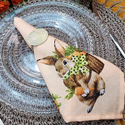 Charlo's Easter Cloth Napkins Carrot Basket Reusable Soft Durable Orange