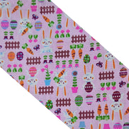 Guardanapos de Pano de Algodão Rosa Páscoa Charlo Coelhinho da Páscoa Delícia Alegria 38x38cm