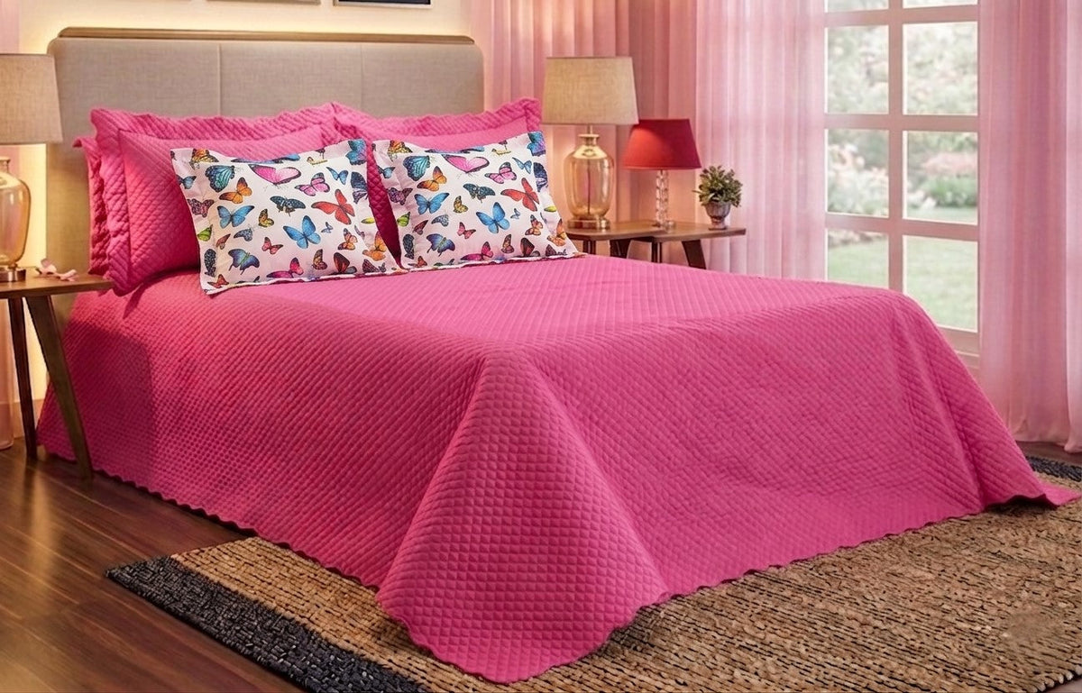Kit Cobre-Leito Soft Florence Casal Queen Dupla Face – 5 Peças – Pink