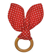 Maison Charlo | Anéis de Guardanapo Orelhas de Coelhinho, Conjunto de 4 | Decoração de Páscoa para Mesa (Poá Vermelho)