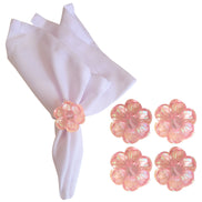 Maison Charlô | Conjunto de 4 Anéis de Guardanapo Delicados com Flores | Casamento, Ação de Graças, Natal, Ano Novo, Casamento, Banquete, Aniversário