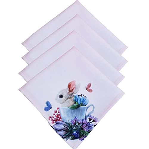 Guardanapos de Pano de Páscoa Charlo La Pom Pom Reutilizáveis Macios Duráveis Rosa