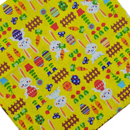 Guardanapos de Pano de Algodão Amarelo Páscoa Charlo Coelhinho da Páscoa Alegre 38x38cm