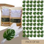 Maison Charlô | Wholesale Set 30 or 60 Green Monstera Leaf Napkin Rings Ecofriendly Pack
