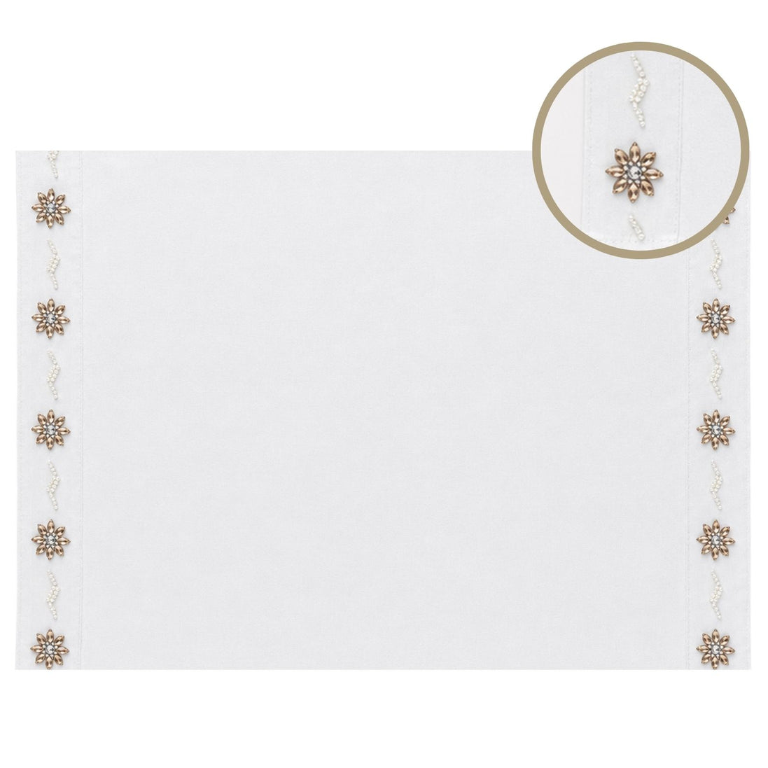 Charlo’s Set of 4 Rectangular Placemats Life White 18" x 12"