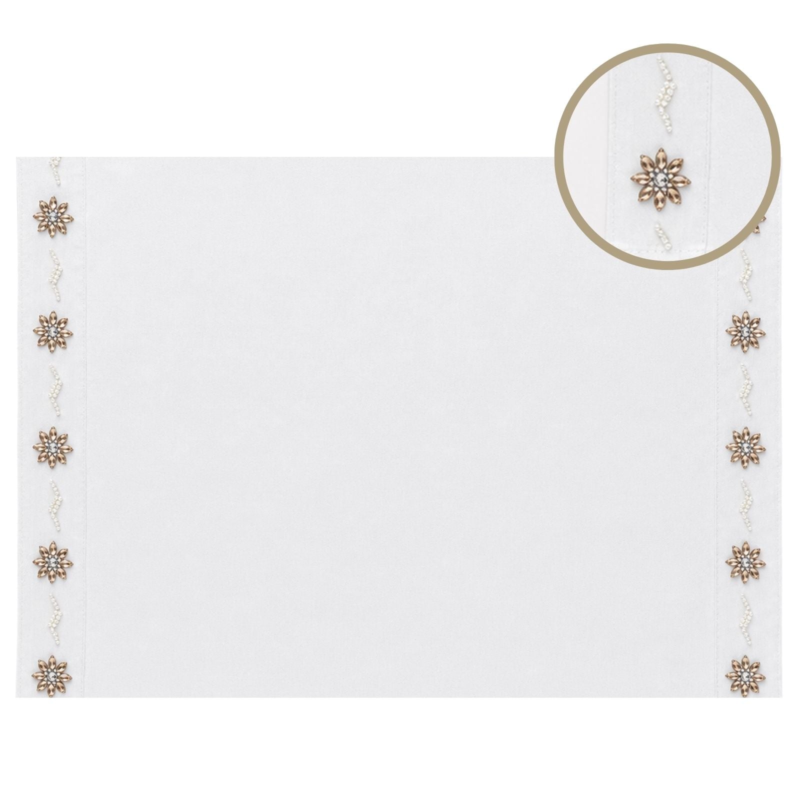 Charlo’s Set of 4 Rectangular Placemats Life White 18