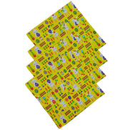 Guardanapos de Pano de Algodão Amarelo Páscoa Charlo Coelhinho da Páscoa Alegre 38x38cm