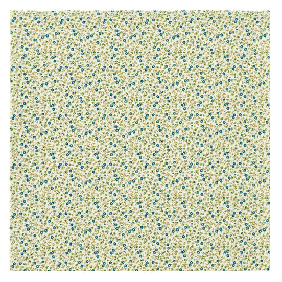 Charlo's Set of 4 Green 100% Cotton Floral Cerrado Cloth Napkins 15" by 15"