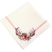 Charlo's Cloth Napkins Set of 4 Burgundy Christmas Arrangement 16
