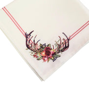 Charlo's Cloth Napkins Set of 4 Burgundy Christmas Arrangement 16
