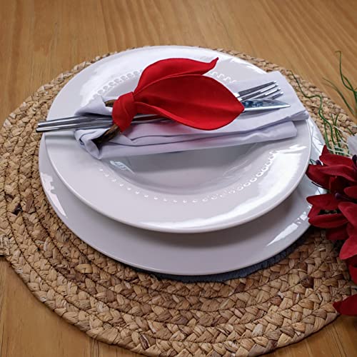 Maison Charlo | Conjunto com 4 Porta-Guardanapos Orelhas de Coelhinho Vermelhas | Decoração de Páscoa para Mesa