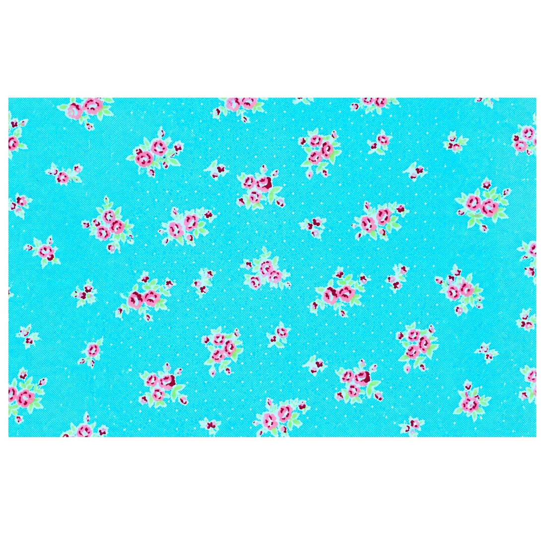 Charlo's Set of 4 Rectangular Placemats Spring Turquoise and Pink 18" x 12"