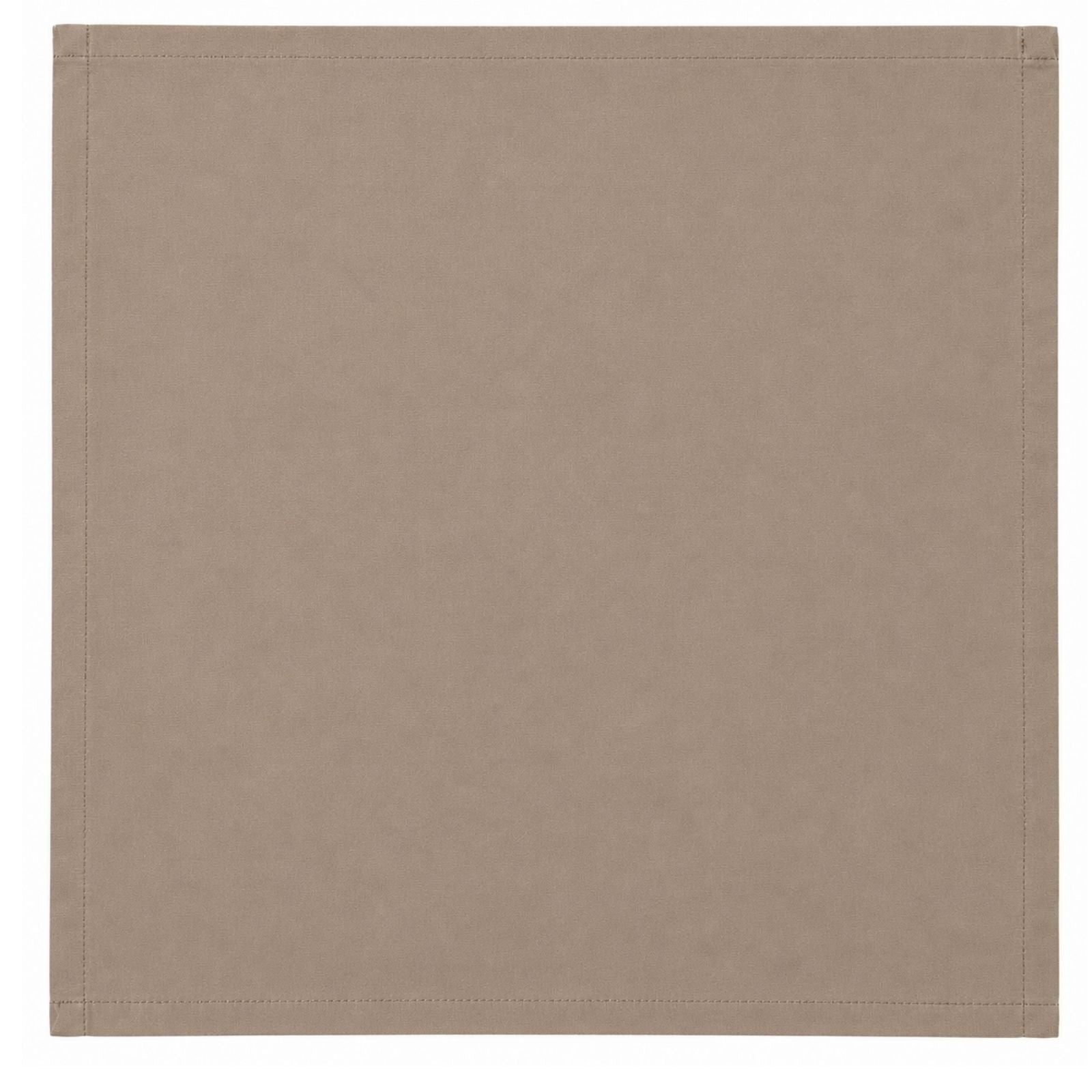 Charlo's Set of 4 Beige Dark 100% Cotton Solid Cloth Napkins 15