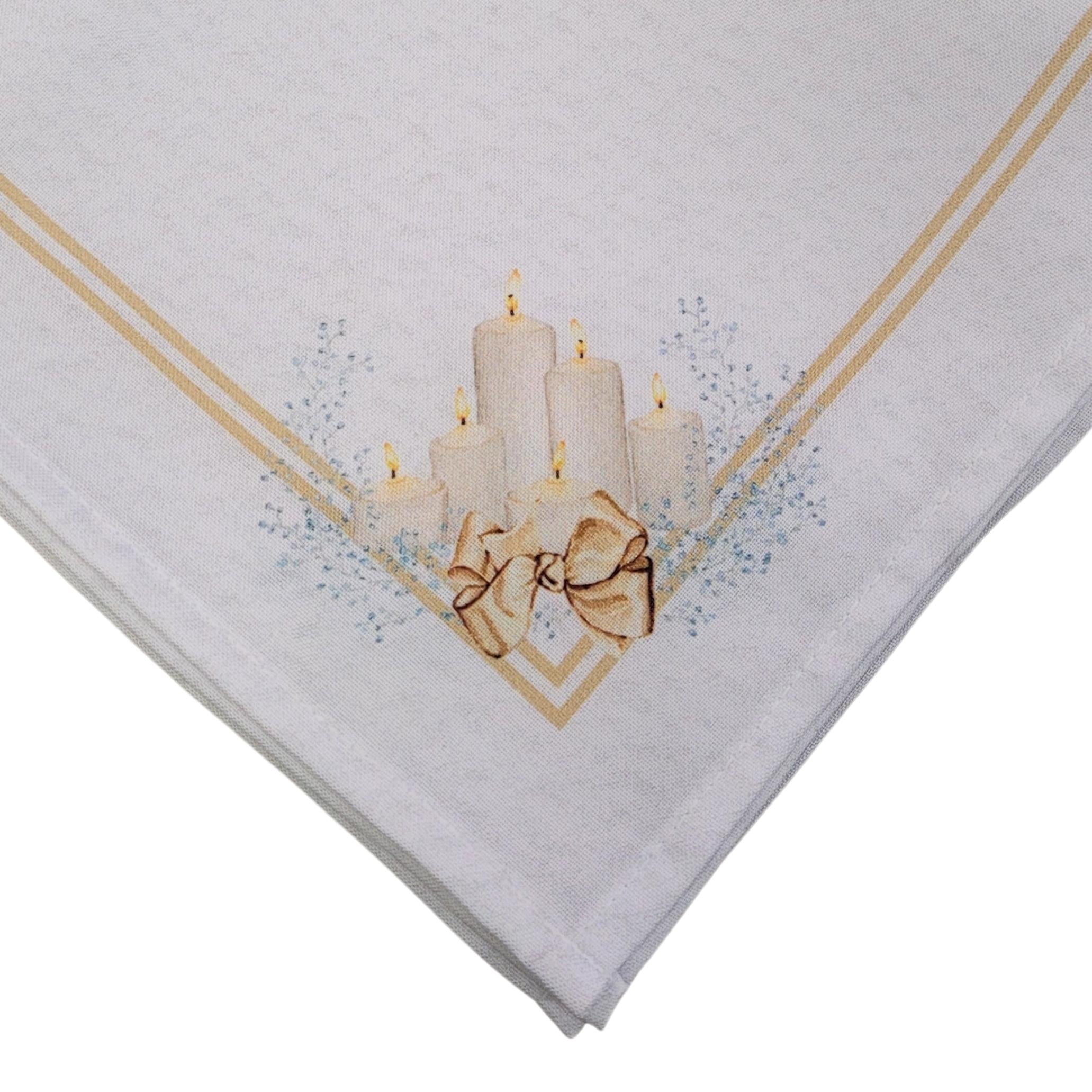 Charlo's Cloth Napkins Set of 4 Christmas Candles 16