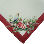 Conjunto de 4 Guardanapos de Pano Charlo - Pássaro de Natal Marsala 40,6cm x 40,6cm - Vermelho