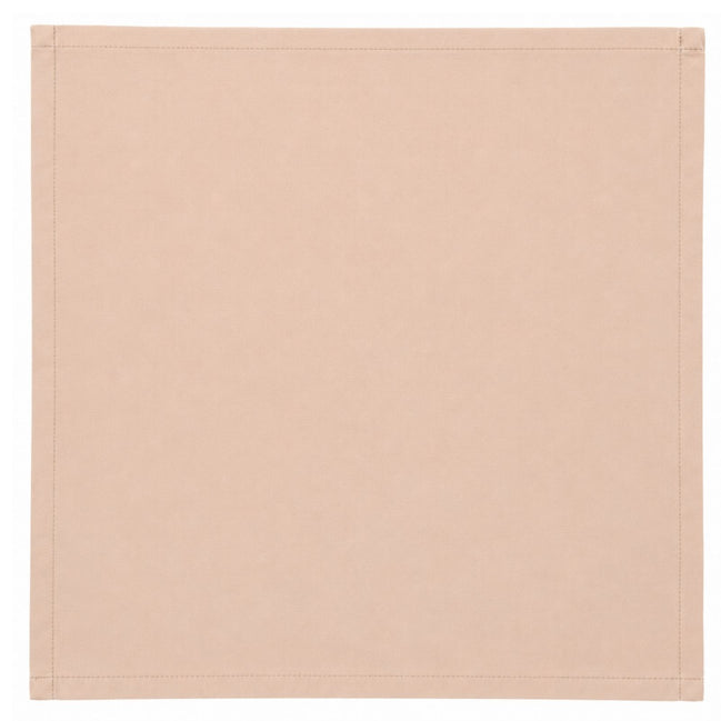Charlo's Set of 4 Nude Pink 100% Cotton Solid Cloth Napkins 15" by 15" Washable Reusable