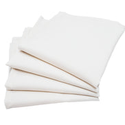Charlo's Conjunto de 4 Guardanapos de Pano Sólidos 100% Algodão Off White 38 cm x 38 cm Laváveis e Reutilizáveis