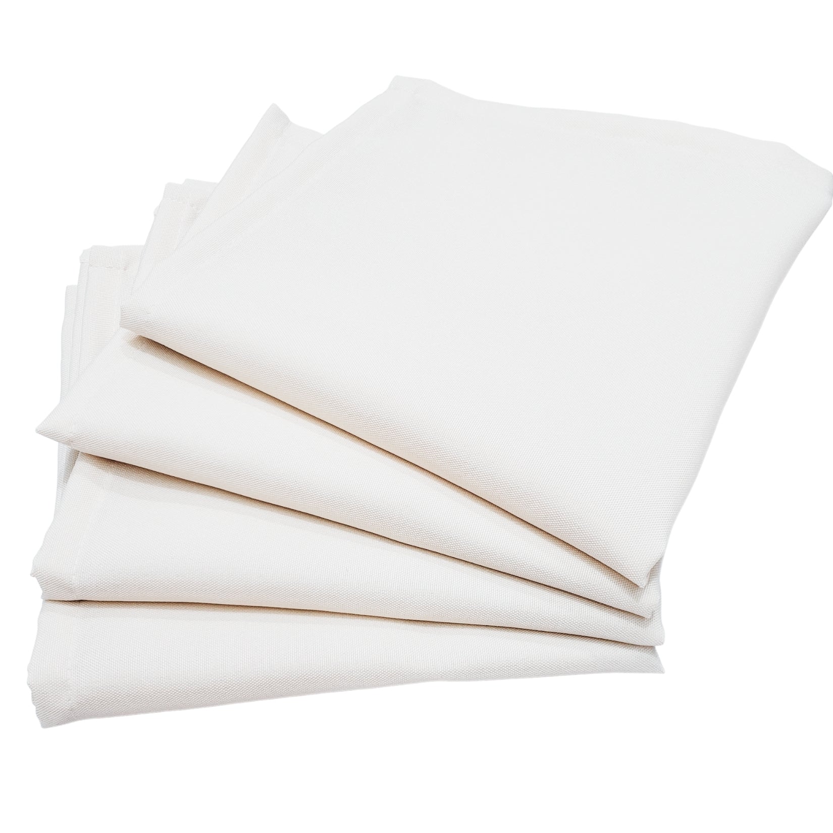 Charlo's Conjunto de 4 Guardanapos de Pano Sólidos 100% Algodão Off White 38 cm x 38 cm Laváveis e Reutilizáveis