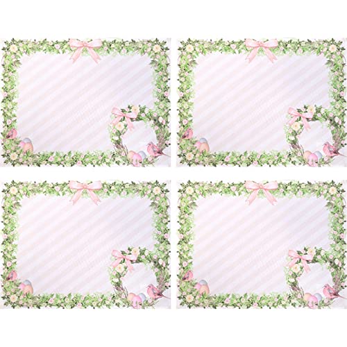 Set of 4 Waterproof Rectangular Placemats Easter 17