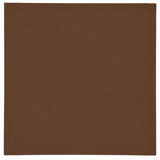 Charlo's Set of 4 Brown 100% Cotton Solid Cloth Napkins 15" by 15" Washable Reusable