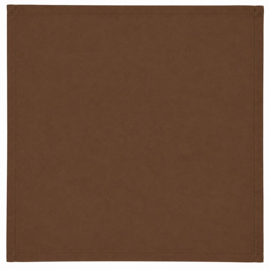 Charlo's Set of 4 Brown 100% Cotton Solid Cloth Napkins 15" by 15" Washable Reusable