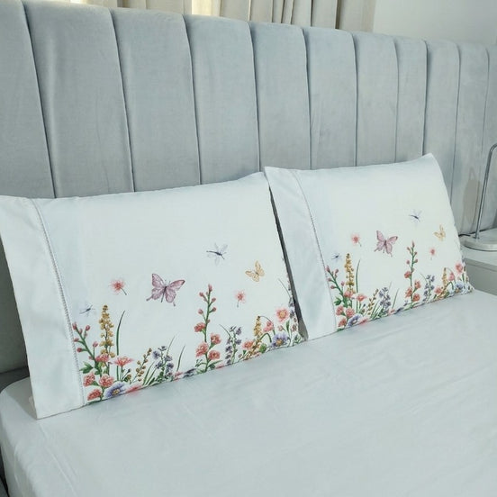 Maison Charlo Sonata Microfiber Pillowcase Set – Fields Print – 2 Pieces