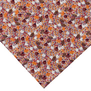 Charlo's Set of 4 Orange 100% Cotton Floral Cerrado Cloth Napkins 15
