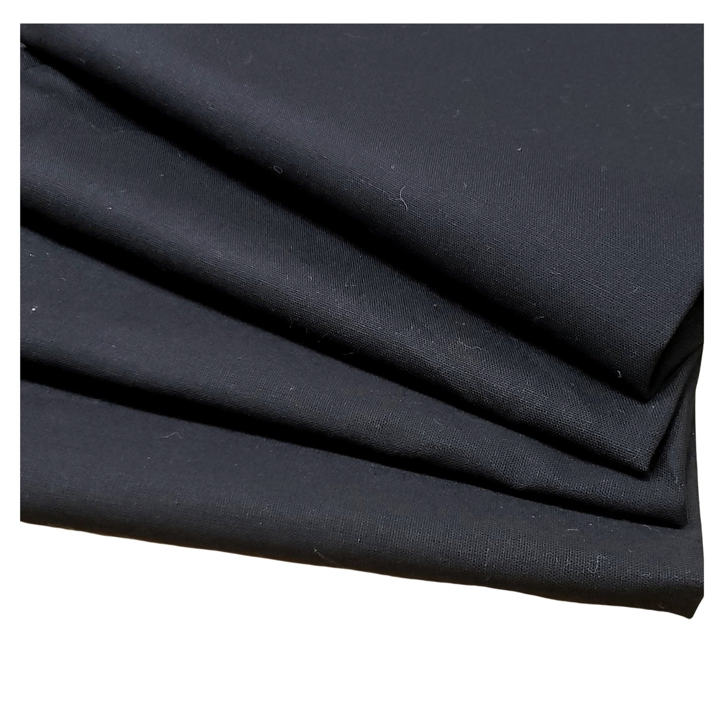 Charlo's Set of 4 100% Black Solid Cotton Cloth Napkins 15" by 15" Washable Reusable
