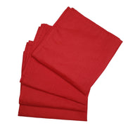 Charlo's Set of 4 Red 100% Cotton Solid Cloth Napkins 15