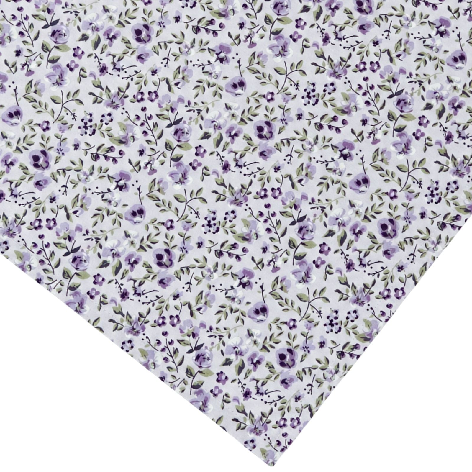 Charlo's Set of 4 Purple 100% Cotton Floral Cloth Napkins 15