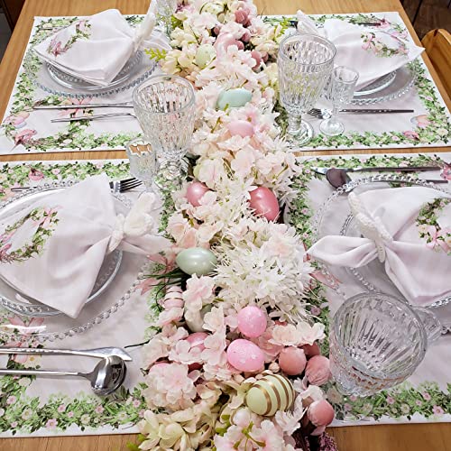 Set of 4 Waterproof Rectangular Placemats Easter 17