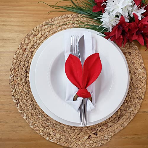 Maison Charlo | Conjunto com 4 Porta-Guardanapos Orelhas de Coelhinho Vermelhas | Decoração de Páscoa para Mesa