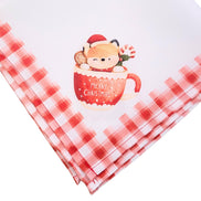 Charlo's Cloth Napkin Set of 4 Christmas Santa Claus Chess 16