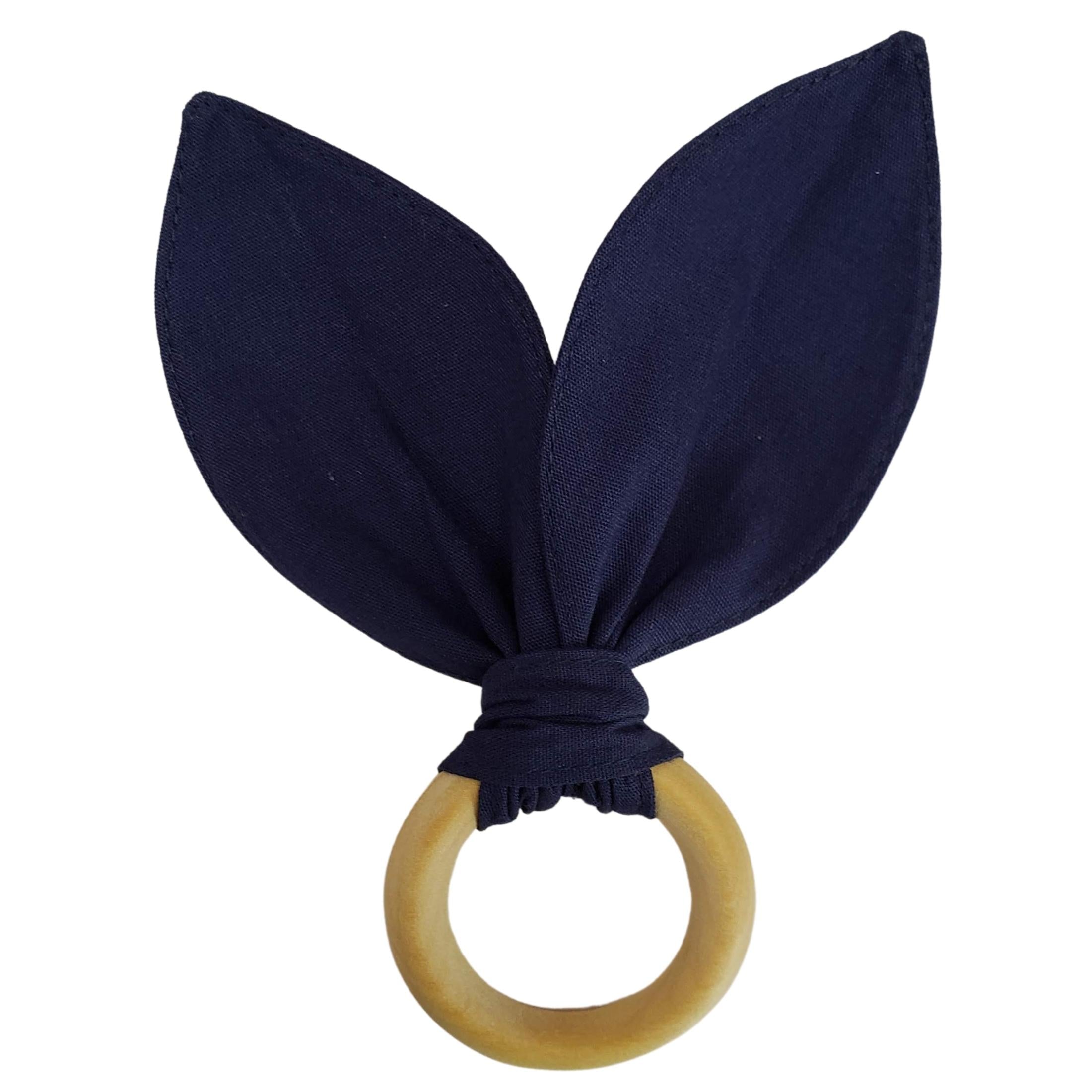 Maison Charlo | Anéis de Guardanapo Orelhas de Coelhinho Azul Turquesa Conjunto de 4 para Páscoa | Decoração de Mesa de Jantar