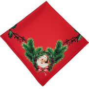 Charlo's Cloth Napkins Set of 4 Christmas Santa Claus 16