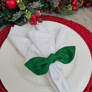Maison Charlo | Conjunto com 6 Anéis de Guardanapo Poá em Vermelho e Verde, Trio Ecológico, Natal, Páscoa, Dia dos Namorados, Dia das Mães
