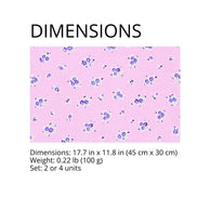 Charlo's Set of 4 Rectangular Placemats Spring Pink 18