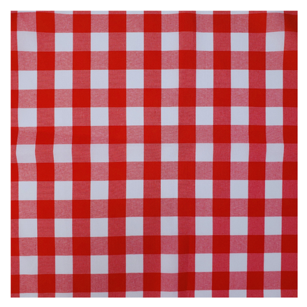 Charlo's Synthetic Cloth Napkins Set of 4 Plaid Red 16" by 16"