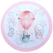 Conjunto com 4 Capas de Balão de Rosas de Páscoa para Jogos Americanos Redondos 35 cm de Diâmetro Poliéster para Mesa de Cozinha Mesa de Jantar Lavável