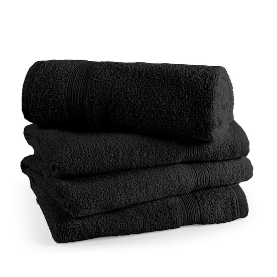 Set of 4 Professional Salon Towels 17.7 x 35.4 in – 100% Cotton 330 GSM Durable Hairdresser Towels