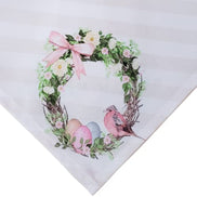 Guardanapos de Tecido Sintético de Páscoa da Charlo Pássaro Coelho Rosa Xadrez Reutilizáveis 40,6 x 40,6 cm