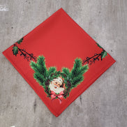 Charlo's Cloth Napkins Set of 4 Christmas Santa Claus 16