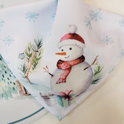 Charlo's Cloth Napkins Set of 4 Christmas Snowman 16