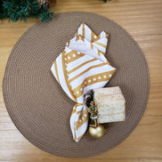 Charlo's Cloth Napkins Set of 4 Christmas Striped 16
